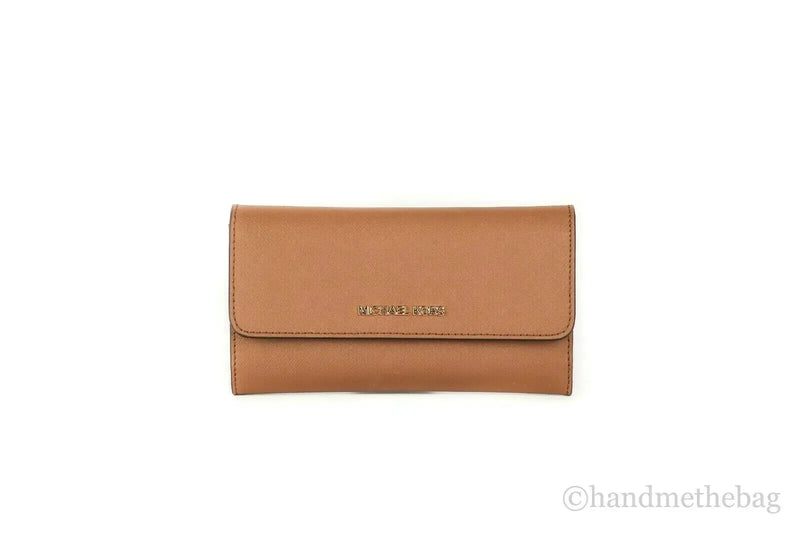 Michael Kors Jet Set Solid Luggage Large Trifold Wallet - Puck's