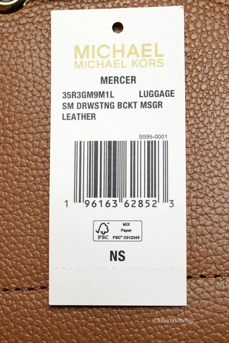 Michael Kors Mercer Kleine Bagage Leren Bucket Crossbody Tas - Puck's