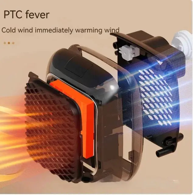 Mini Fan Heater Wall-mounted Dormitory Warm Artifact - Puck's