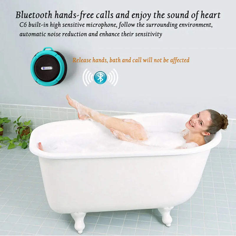 Mini Portable Waterproof Bluetooth Speaker with Suction Cup - Puck's