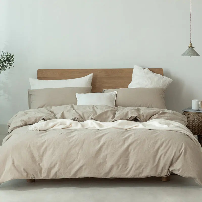Minimalist Muji-Inspired Japanese Bedding Set - Puck's