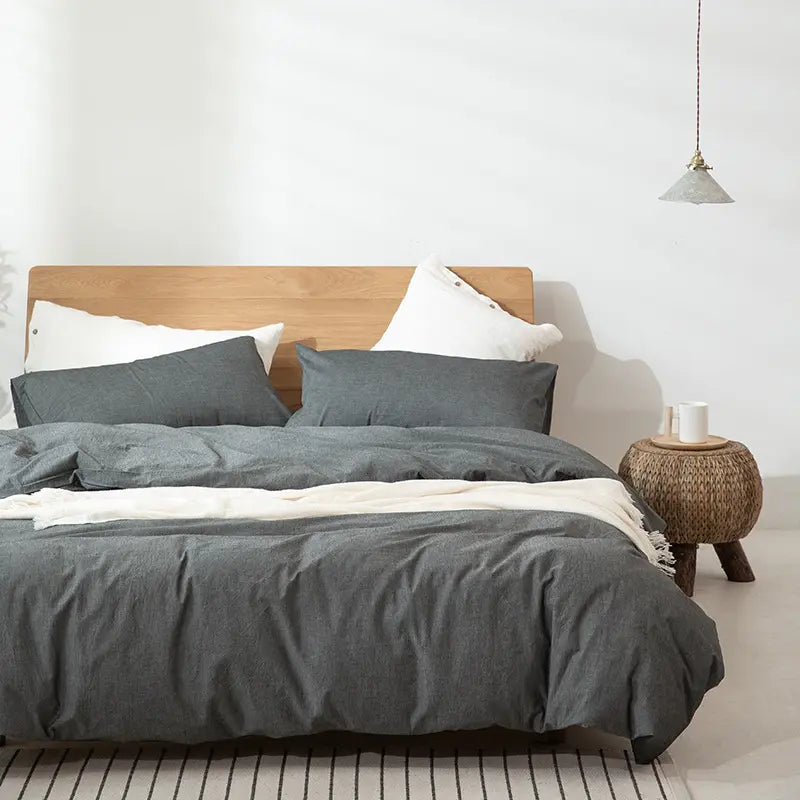 Minimalist Muji-Inspired Japanese Bedding Set - Puck's