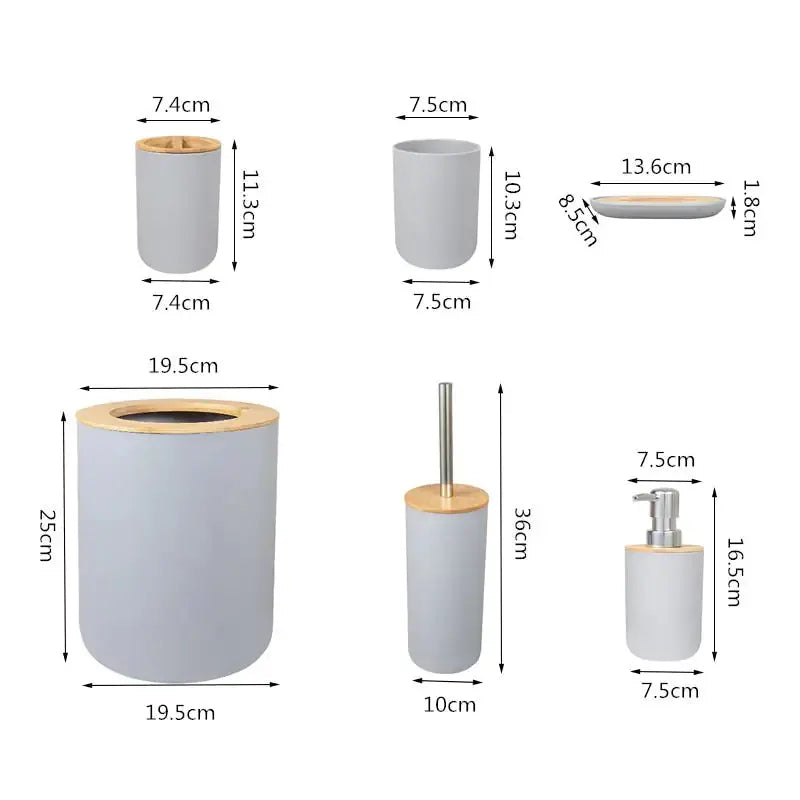 Minimalistic Bathroom Accessories Set - Puck's