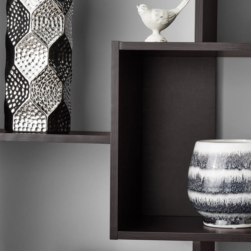 Modern 8-Cube Bookcase, Espresso - Puck's