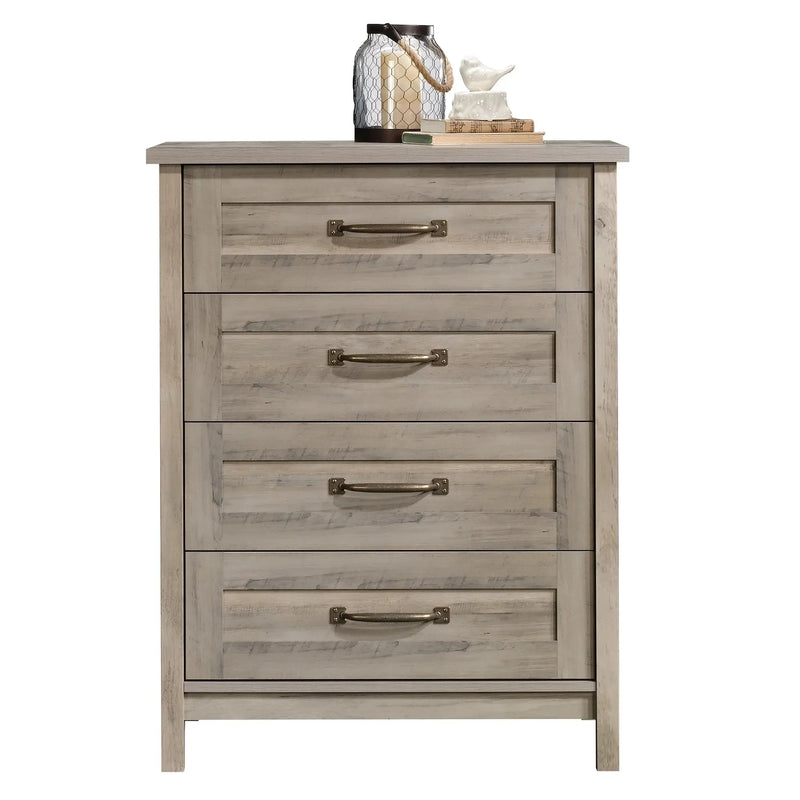 Modern Farmhouse 4-Drawer Dresser, Rustic Gray Finish - Puck's