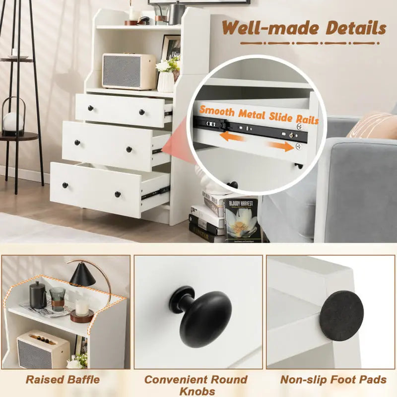 Modern Storage Dresser with Anti-Toppling Device - Puck's
