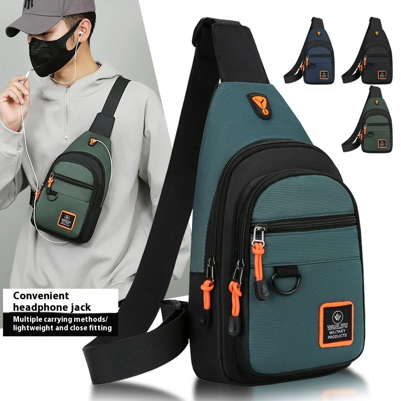 Men's Multi-layer Crossbody Bag - Puck's