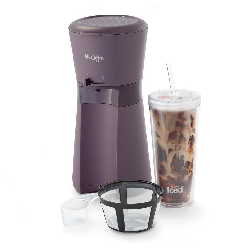 Iced Coffee Maker, Single Serve Machine with 22-Ounce Tumbler and Reusable Coffee Filter, Lavender