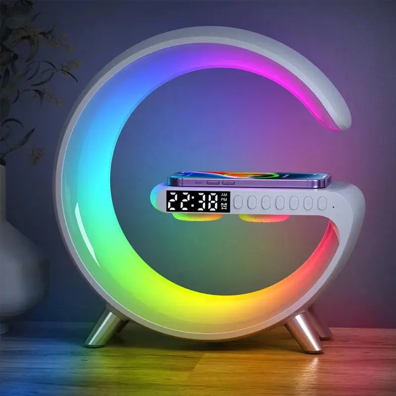 Multifunctional Wireless Charger Alarm Clock Speaker APP Control - Puck's