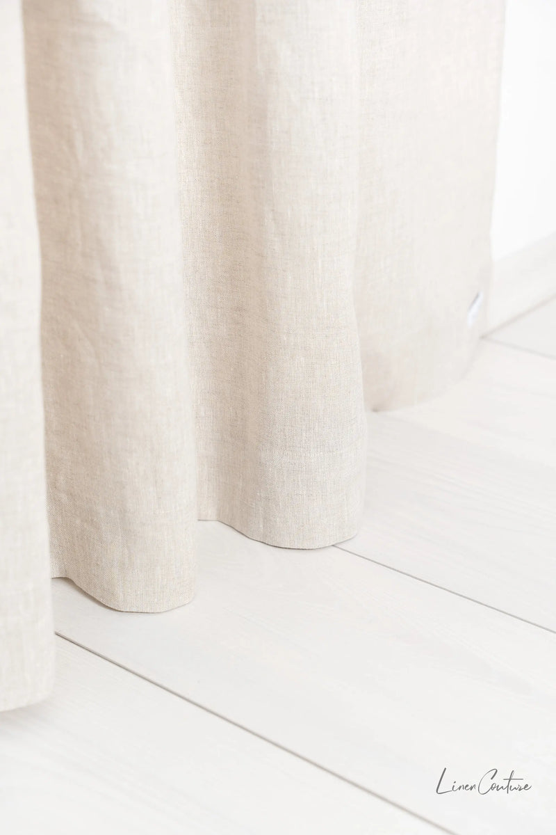 Natural Light linen curtain panel with rod pocket - Puck's