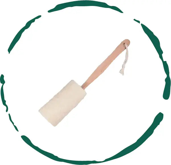 Natural Loofah Bath Brush w/Long Handle. - Puck's