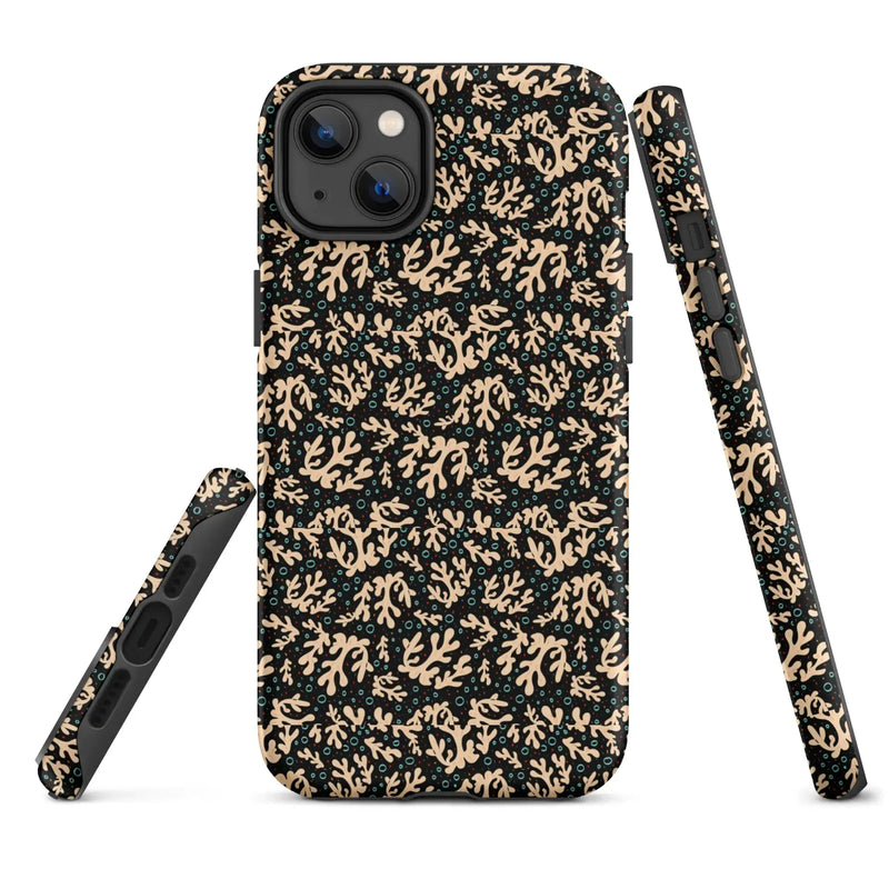 Nautical Black Coral Reef Tough Case for iPhone® - Puck's