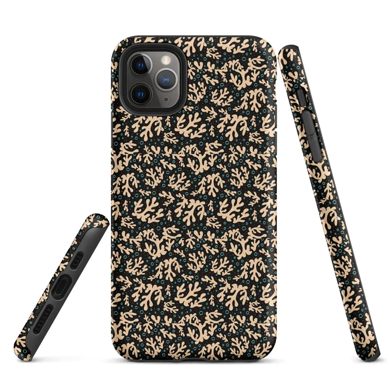 Nautical Black Coral Reef Tough Case for iPhone® - Puck's