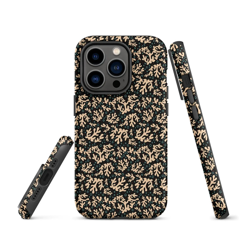 Nautical Black Coral Reef Tough Case for iPhone® - Puck's