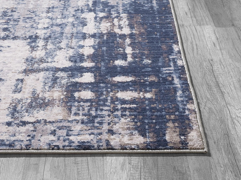 Navy Abstract Indoor Accent Rug, 30" X 46" - Puck's
