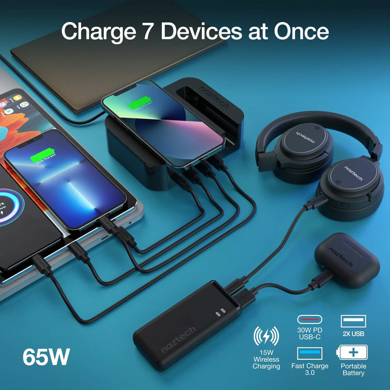 Naztech Ultimate Charging Station Pro to Charge 7 Devices - Puck's