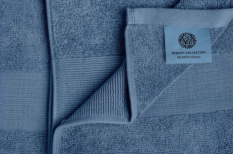 4 Pack Resort Collection Soft Bath Towels 28x55 in Luxury Plush Cotton Blue - Puck's