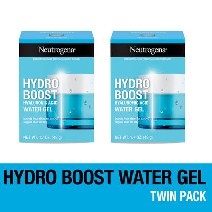 (2 Pack)  Hydro Boost Water Gel Face Moisturizer Lotion with Hyaluronic Acid, 1.7 Oz - Puck's