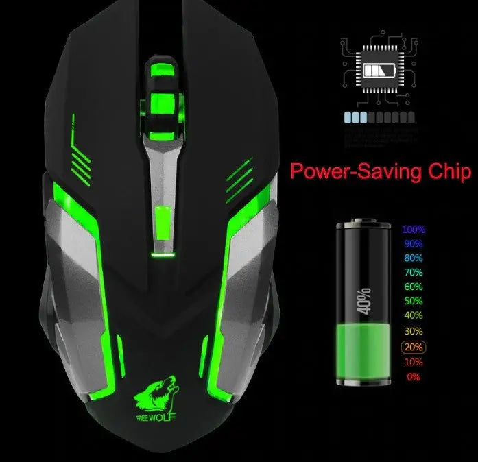 Ninja Dragon Stealth 7 Wireless Silent LED Gaming Mouse - Puck's