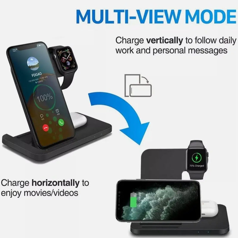 Ninja Dragons 3 in1 Wireless Foldable Charging Station - Puck's