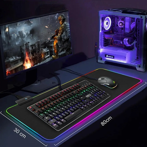 Ninja Dragons RGB Gaming 1 Touch Light Up Mouse Pad - Large Size - Puck's