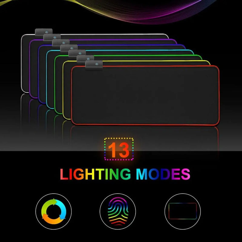 Ninja Dragons RGB Gaming 1 Touch Light Up Mouse Pad - Large Size - Puck's