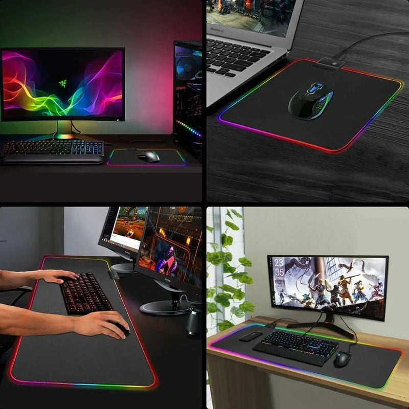 Ninja Dragons RGB Gaming 1 Touch Light Up Mouse Pad - Large Size - Puck's