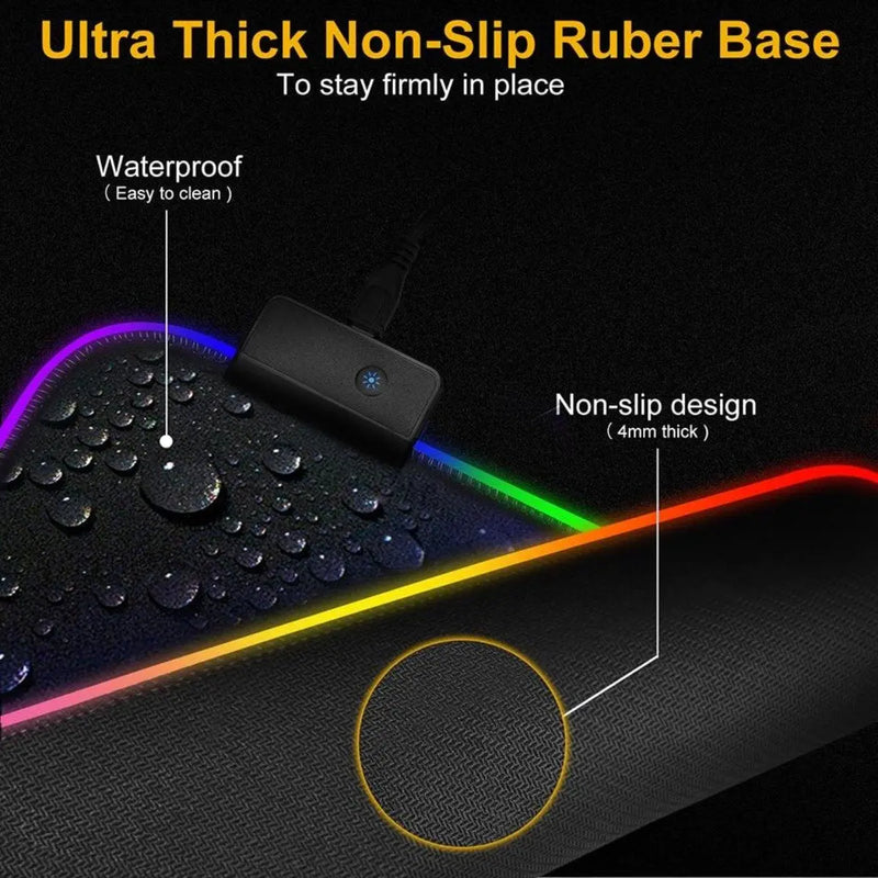 Ninja Dragons RGB Gaming 1 Touch Light Up Mouse Pad - Large Size - Puck's
