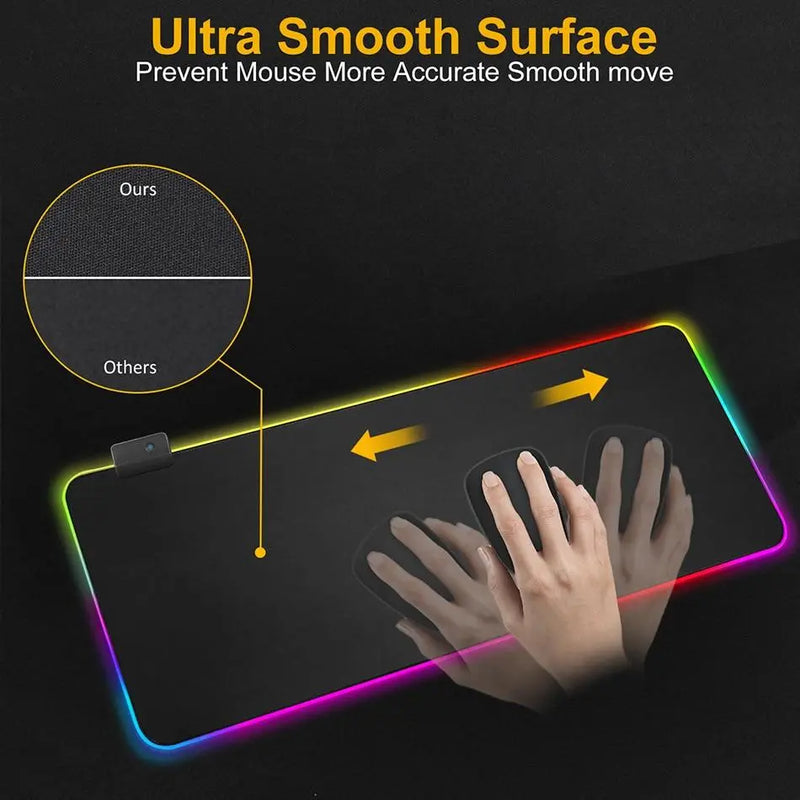 Ninja Dragons RGB Gaming 1 Touch Light Up Mouse Pad - Large Size - Puck's