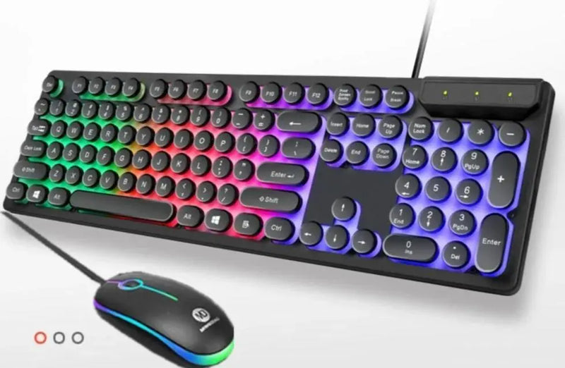 Ninja Dragons Z9i USB Wired Light Up Gaming Keyboard and Mouse Set - Puck's