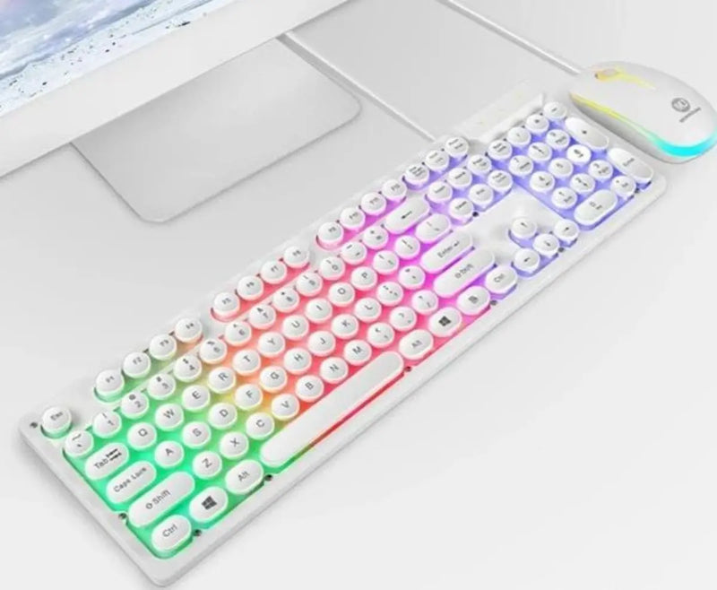 Ninja Dragons Z9i USB Wired Light Up Gaming Keyboard and Mouse Set - Puck's