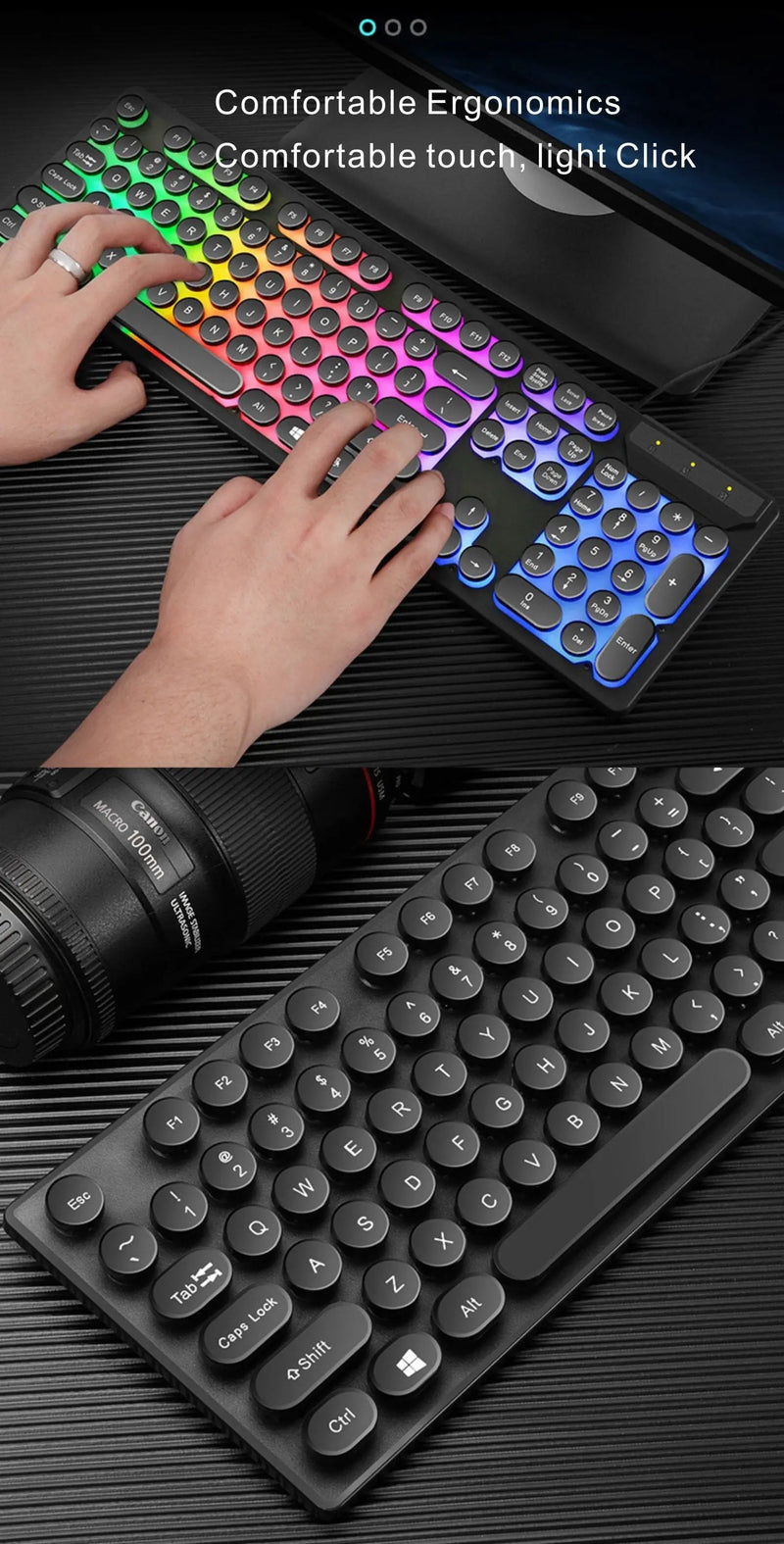 Ninja Dragons Z9i USB Wired Light Up Gaming Keyboard and Mouse Set - Puck's
