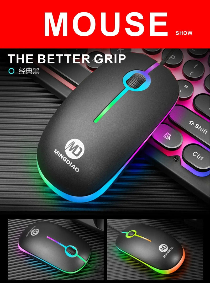 Ninja Dragons Z9i USB Wired Light Up Gaming Keyboard and Mouse Set - Puck's