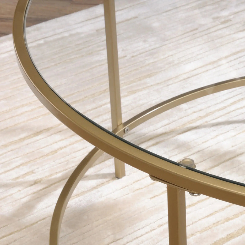 Nola Coffee Table, Gold Finish - Puck's