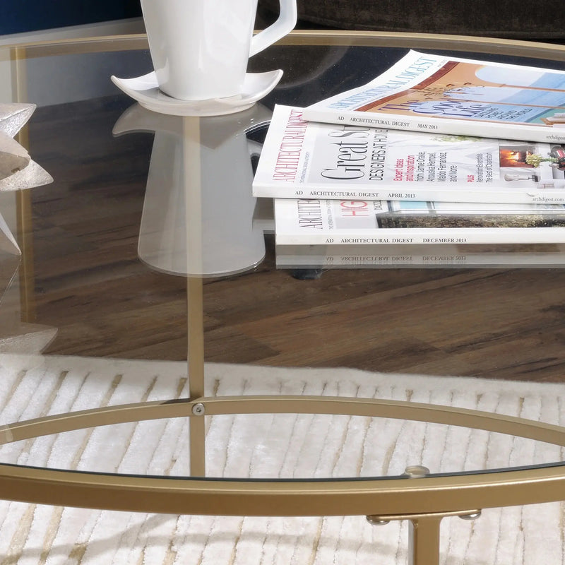 Nola Coffee Table, Gold Finish - Puck's