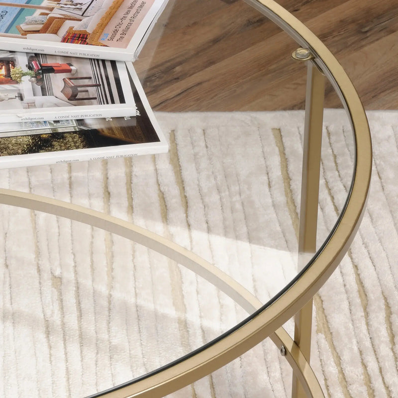 Nola Coffee Table, Gold Finish - Puck's