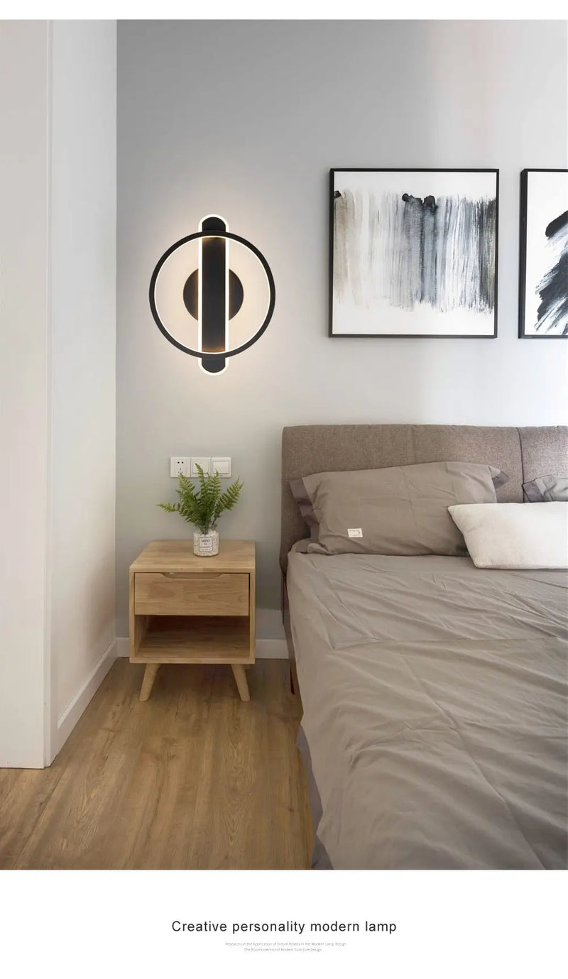 Nordic Minimalist LED Wall Lamps Living Room Bedroom Bedside Reading - Puck's