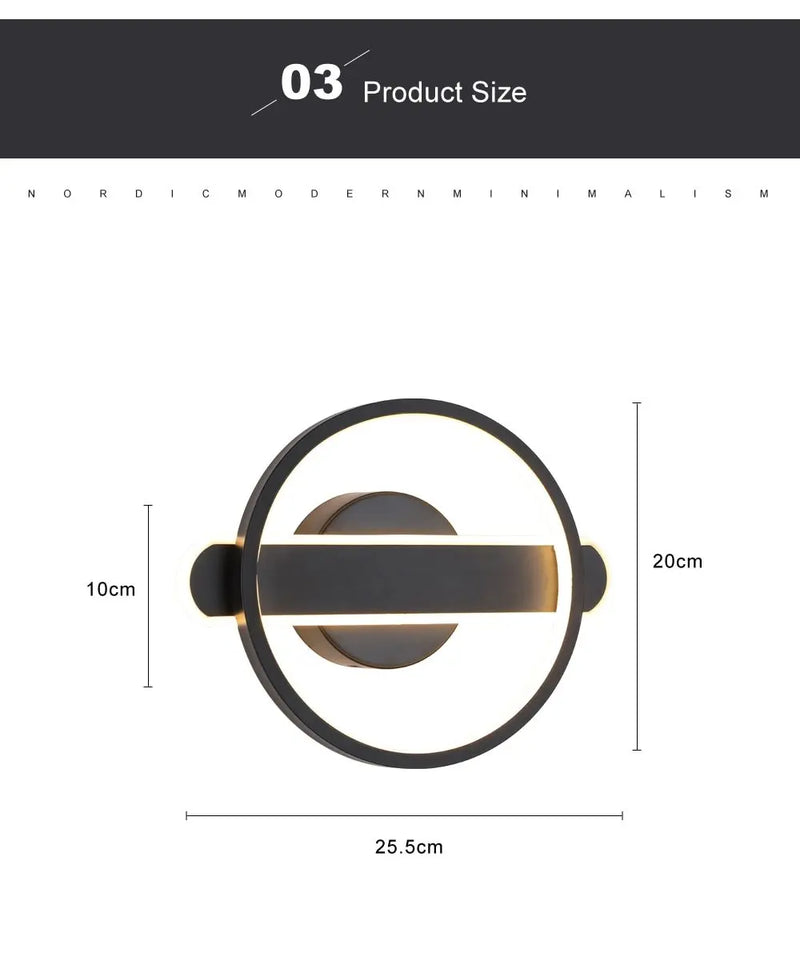 Nordic Minimalist LED Wall Lamps Living Room Bedroom Bedside Reading - Puck's