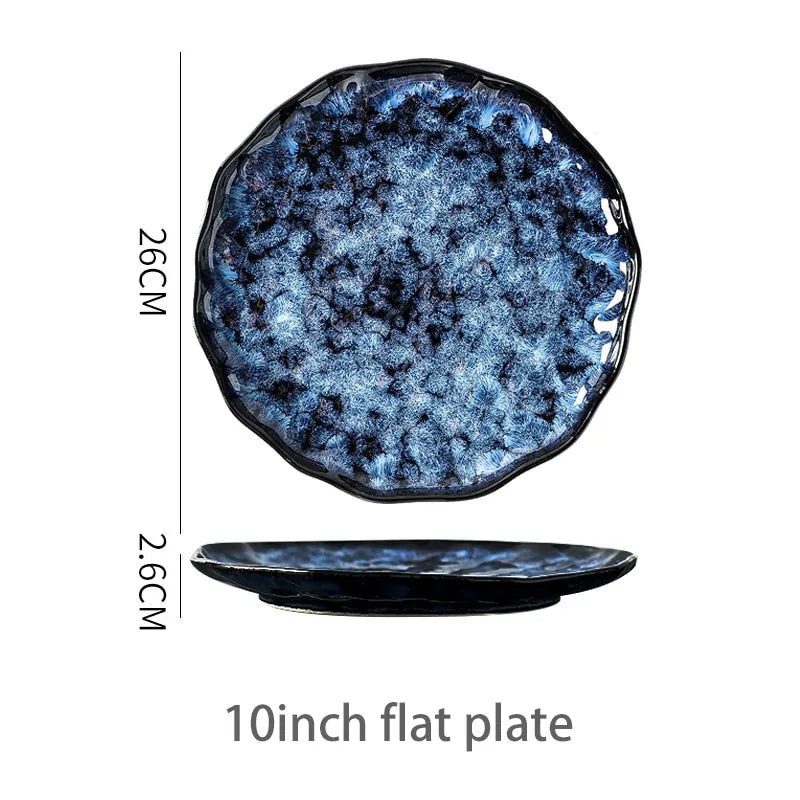 Retro Porcelain Dinner Plates - Puck's