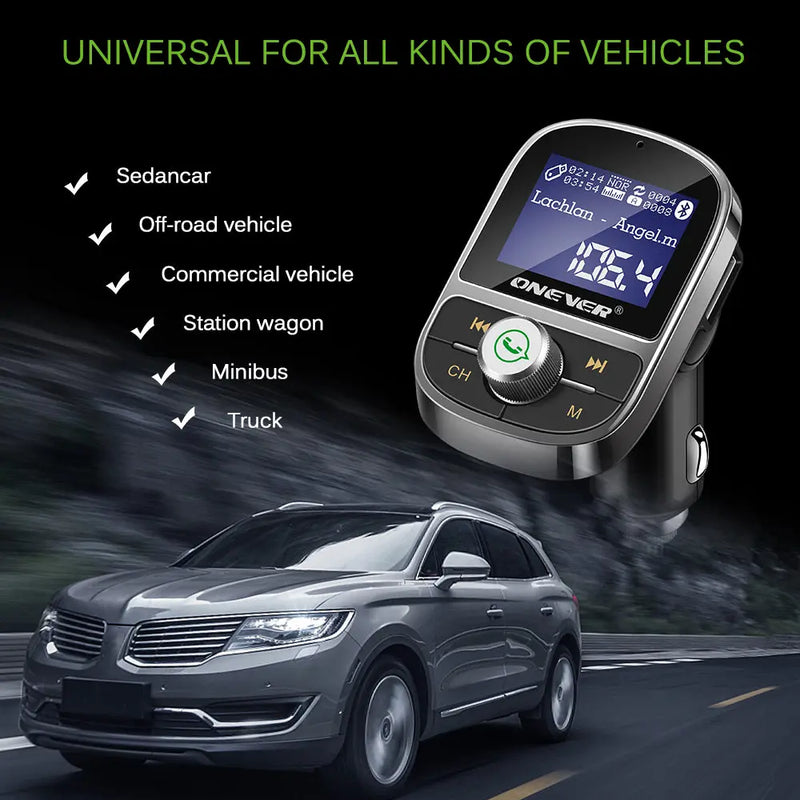 ONEVER Bluetooth FM Transmitter Car MP3 Player - Puck's