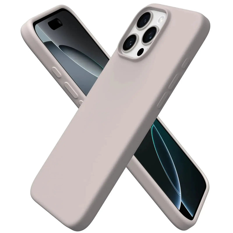 ORNARTO Compatible with iPhone 16 Pro Max Case 6.9", Slim Liquid Silicone 3 Layers Soft Gel Rubber Shockproof Protective Case with Anti-Scratch Microfiber Lining-Baby Blue - Puck's