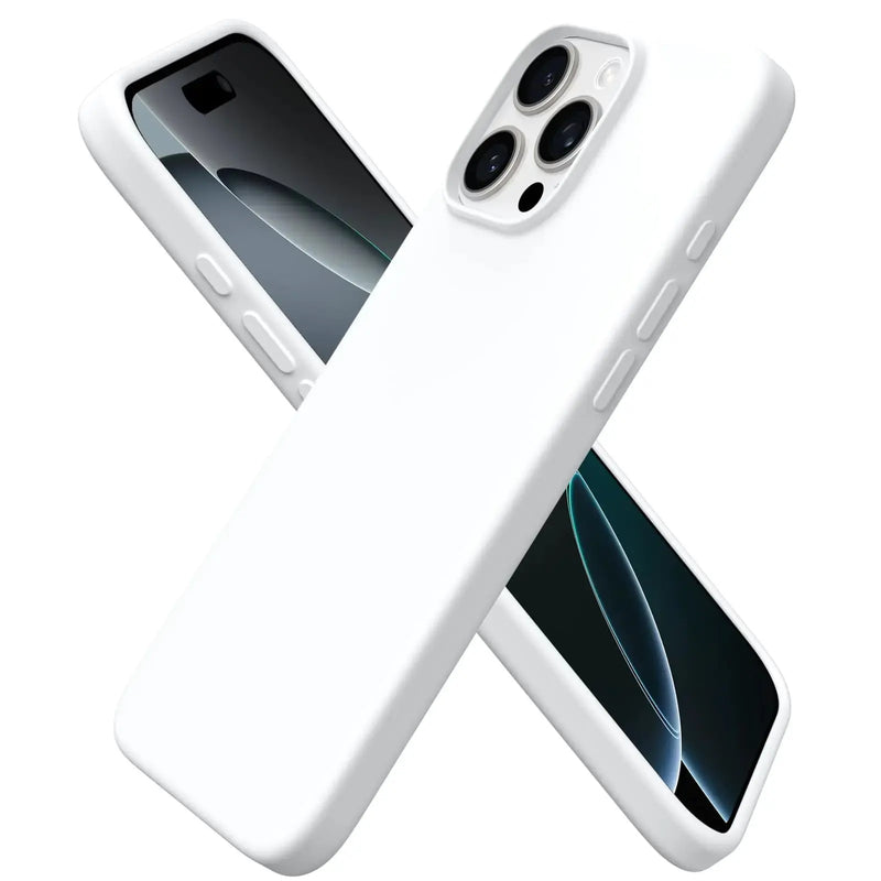 ORNARTO Compatible with iPhone 16 Pro Max Case 6.9", Slim Liquid Silicone 3 Layers Soft Gel Rubber Shockproof Protective Case with Anti-Scratch Microfiber Lining-Baby Blue - Puck's