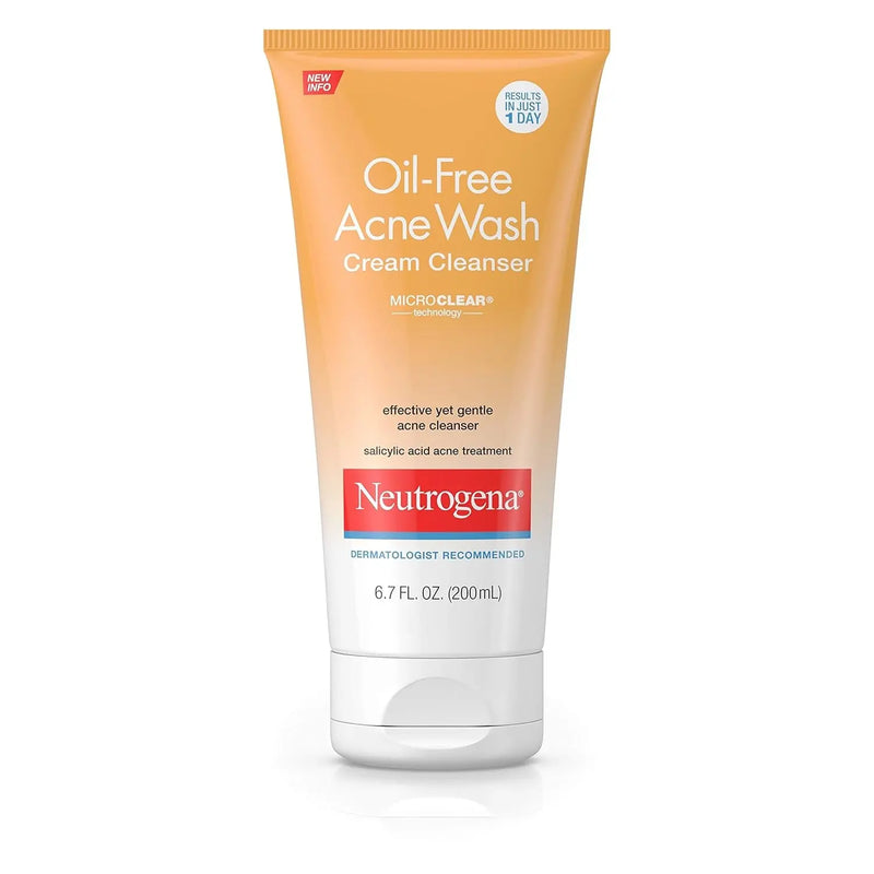 Oil-Free Acne Face Wash Cream Cleanser with Salicylic Acid, Non-Comedogenic Acne-Prone Skin Cleanser, 6.7 Fl. Oz - Puck's