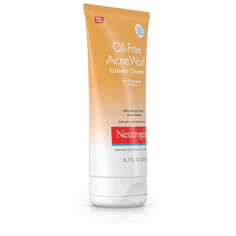 Oil-Free Acne Face Wash Cream Cleanser with Salicylic Acid, Non-Comedogenic Acne-Prone Skin Cleanser, 6.7 Fl. Oz - Puck's