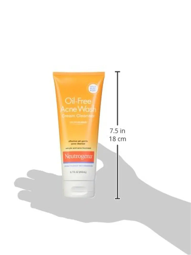 Oil-Free Acne Face Wash Cream Cleanser with Salicylic Acid, Non-Comedogenic Acne-Prone Skin Cleanser, 6.7 Fl. Oz - Puck's