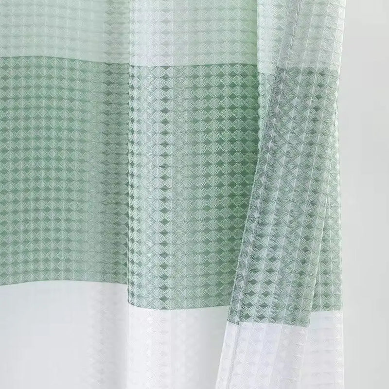 Ombre 72 In. Spa Waffle Weave Fabric Shower Curtain - Puck's