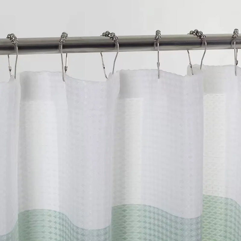 Ombre 72 In. Spa Waffle Weave Fabric Shower Curtain - Puck's