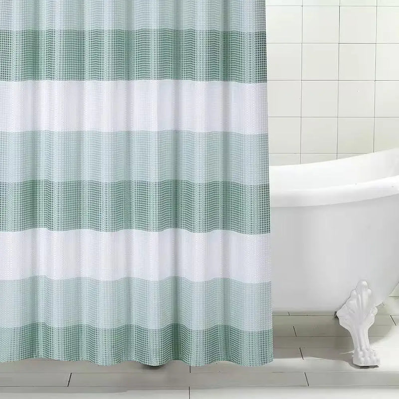 Ombre 72 In. Spa Waffle Weave Fabric Shower Curtain - Puck's