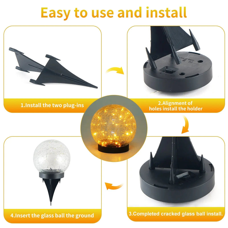Outdoor Solar Crack Bottle 20 Light Waterproof Decoration Light - Puck's