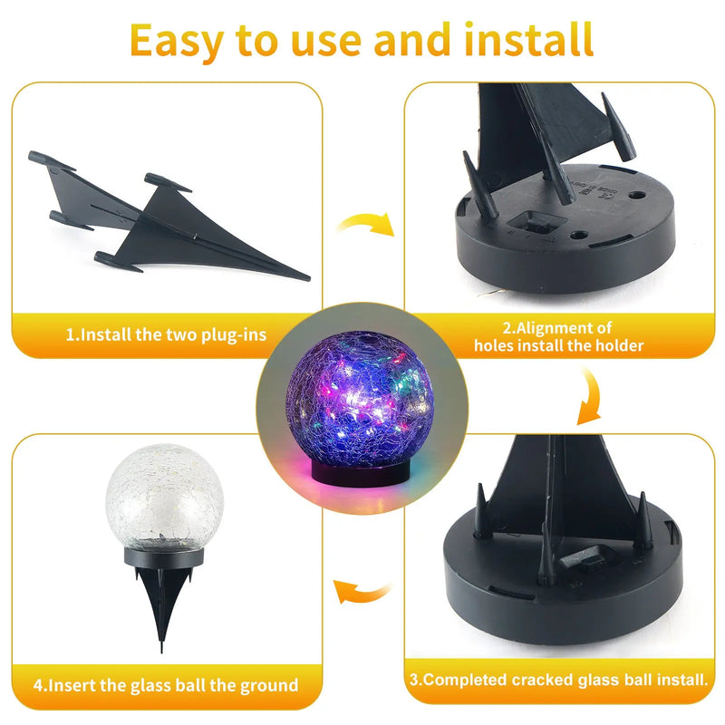 Outdoor Solar Crack Bottle 20 Light Waterproof Decoration Light - Puck's